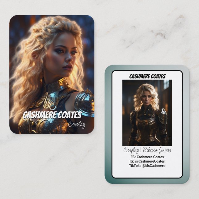 Coscards Personalizados | Cartões Mínimos de Comér (Frente/Verso)