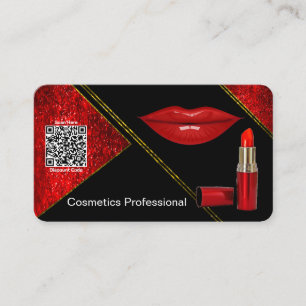Cosméticos Professional   Vermelho-Preto   CARTÃO 