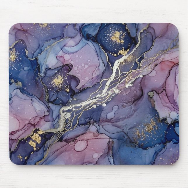 Cosmic Blue & Purple Ink Mousepad (Frente)