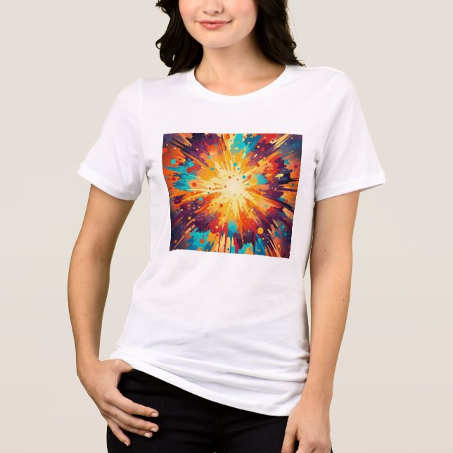 Cosmic Burst Abstract Splatter Art (Frente)