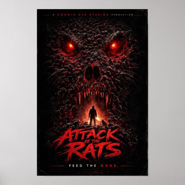 Cosmic Eye – Skull Swarm Horror Poster (Frente)