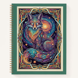 Cosmic Fox Galaxy Zentangle Spirit Journal