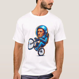 Cosmic Grandpa – Astronauta de Bicicleta Camiseta