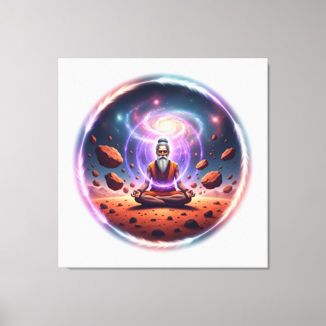 Cosmic Meditator Stretched Canvas Art (Frente)