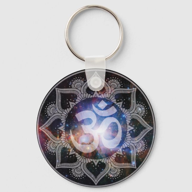 Cosmic Om Mandala Chaveiro (Frente)