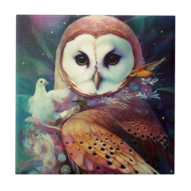 Cosmic Owl Fantasy Art (Frente)
