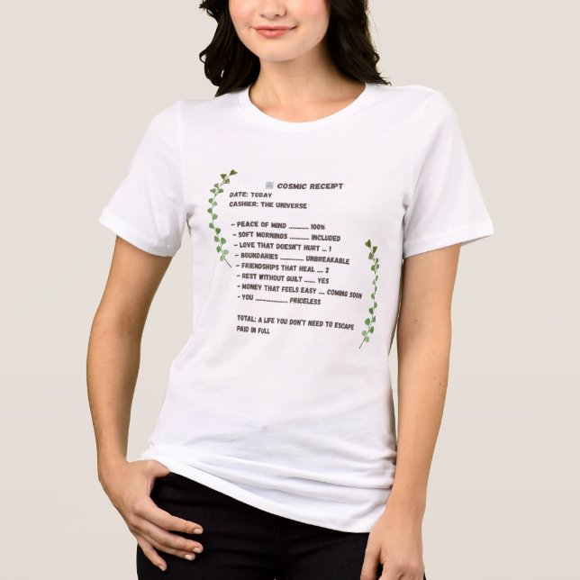 Cosmic Receipt T-Shirt  (Frente)