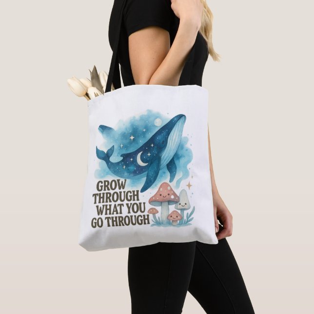 Cosmic Whale” Dreamy Ocean Tote (Close Up)