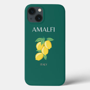 Costa Amalfi, Itália, Viagem Art, Retro, Verde