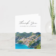 Costa Amalfitana Cartão de agradecimento em branco