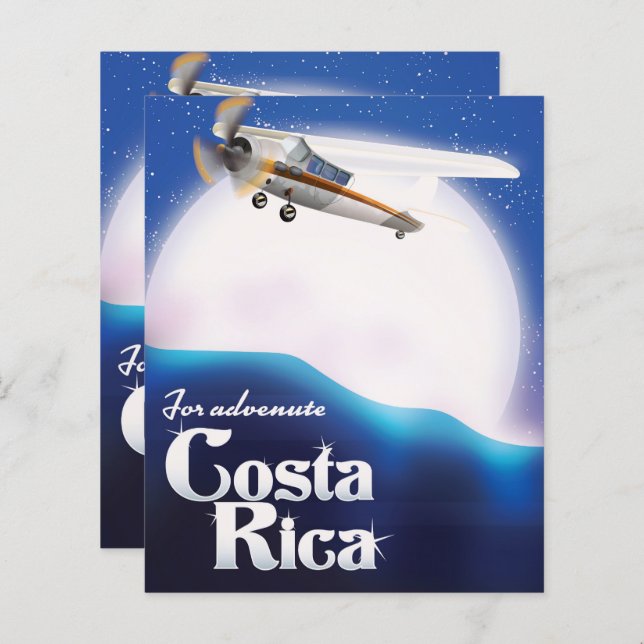 Costa rica Adventure moon poster de viagens Baby V (Frente/Verso)