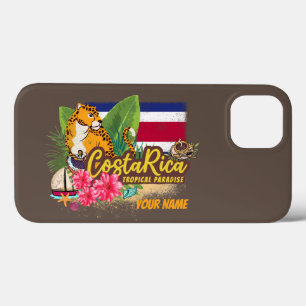 Costa Rica retro grande bandeira de colheita de ga