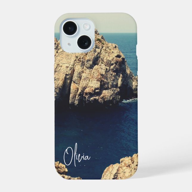 costa rochosa personalizada à beira da praia - err (Verso)