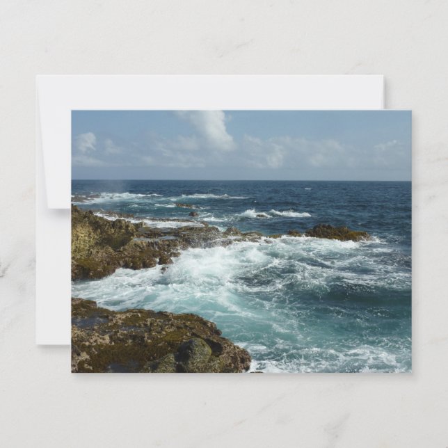 Costa Rocky de Aruba e Oceano Azul (Frente)