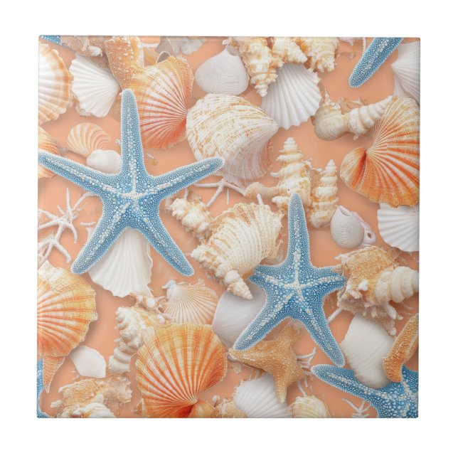 Costeira russa - Conchas, Starfish, Recife (4) (Frente)