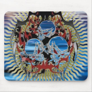 Costume assustador tribal triplo de Mousepad dos