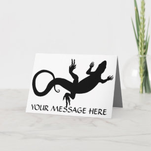 Costume do cartão vazio da arte do réptil do