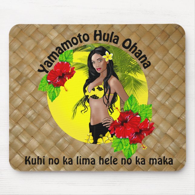 Costume para Yamamoto Hula Ohana Lauhala Mousepad (Frente)