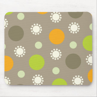 Costume verde alaranjado retro Mousepad do teste