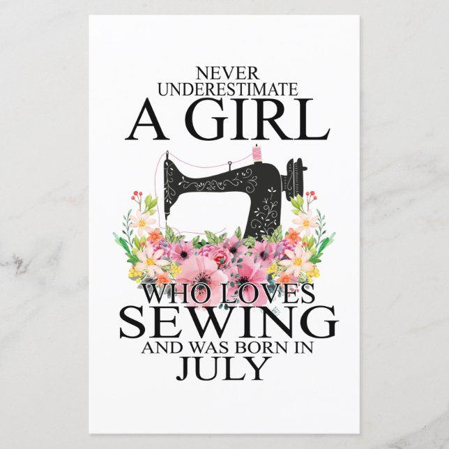 costura | Quem Adora Sewing E Era Nascer De Julho (Frente)