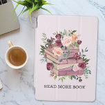 Cotação de Leitura de Folha de Água e Rosa<br><div class="desc">Enrole o seu iPad com o charme do conhecimento com o nosso Watercolor Book (Livro de Aquarelas) e a capa de ar iPad de Cotação de Flor de Rosa. Personalize e mostre seu amor pelos livros,  perfeito para leitores,  bibliotecários e amantes de livros!</div>