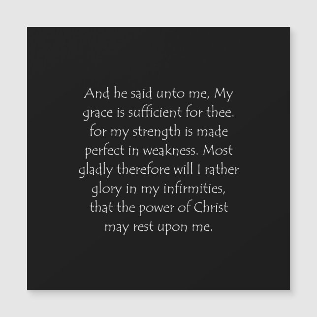 Cotação Escritural 2 Corinthians 12 9 (Frente)