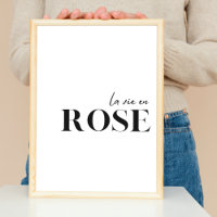 Cotação francesa "La vie en rosa" Poster