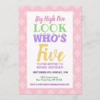 Cotações de Convite de Aniversário do 5