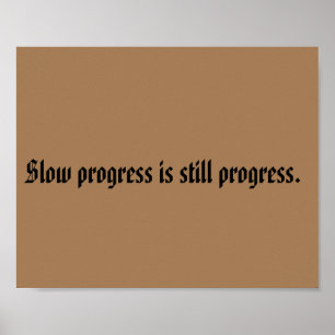 cotações de motivação de academia e pôster marrom 