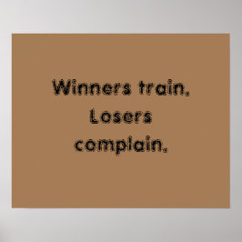 cotações de motivação de academia e pôster marrom 