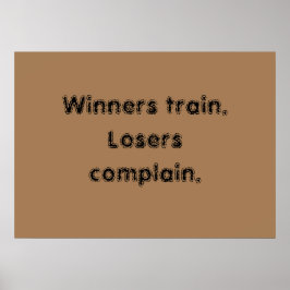 cotações de motivação de academia e pôster marrom 