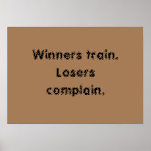 cotações de motivação de academia e pôster marrom 