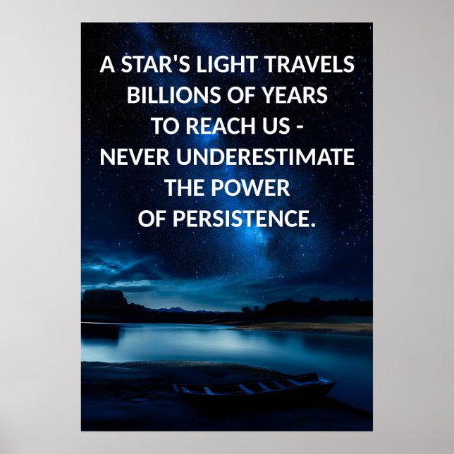 Cotações Poster Motivacionais de Persistência (Frente)