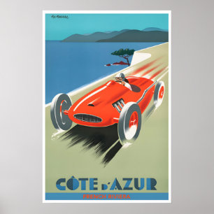 Côte D Azur Impressão Arte da Riviera Francesa Fra