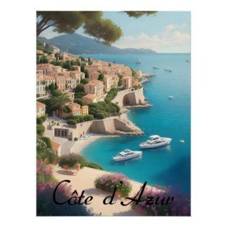 Côte d'Azur França Riviera Francesa Impressão de V