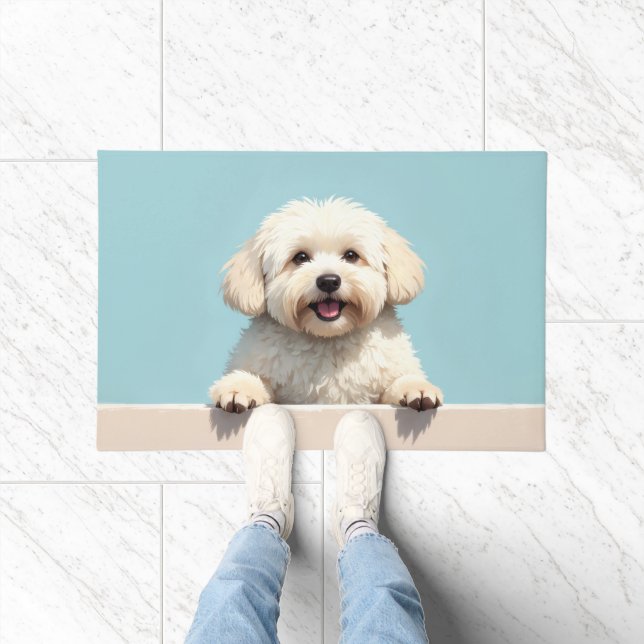 Coton de Tulear Tapete de Entrada Arte (Interior)