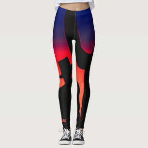 Cotovelo Colorido Rainbow Fashion/Yoga Leggings