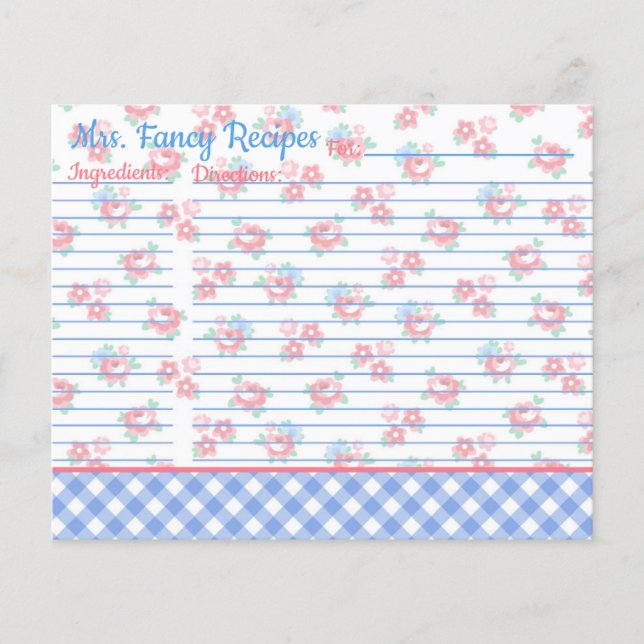 Cottage Rústico Shabby Chic Floral Personalizado (Frente)