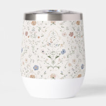 Cottagecore Beige Caprichoso Flor Silvestre Aquare
