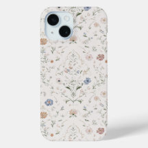 Cottagecore Beige Caprichoso Floral Aquarela