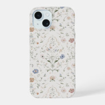 Cottagecore Beige Caprichoso Floral Aquarela