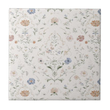Cottagecore Caprichoso Flor de Campo Pastel Aquare