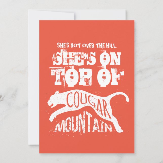 Cougar 50º Convite de Aniversário sobre o Morro (Frente)