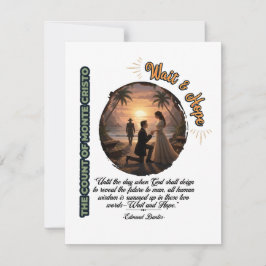 Count of Monte Cristo Wait & Hope Sunset Flat Card