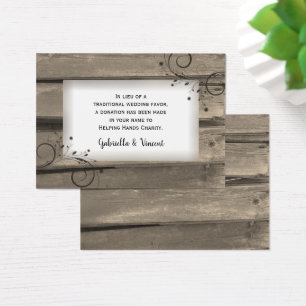 Country Barn Wood Flowers, Favor de Caridade de Ca