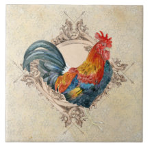 Country French Rooster Farmhouse Kitchen Vintage