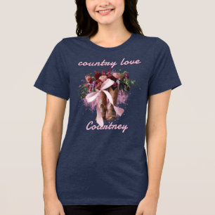 Country Love Cowgirl Boots Flores Selvagens