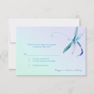 Country Morning Dragonfly Weding RSVP