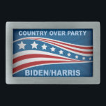 Country Over Party Biden Harris<br><div class="desc">Exortem os republicanos a votar em Joe Biden e Kamala Harris colocando o seu país sobre o seu partido político. Votem azul para salvar a América nas eleições de 2024. Legal fivela.</div>