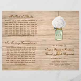 Country Rustic Mason Jar Hydrangea